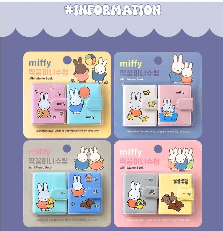 Miffy Mini Notebooks (grey & yellow)