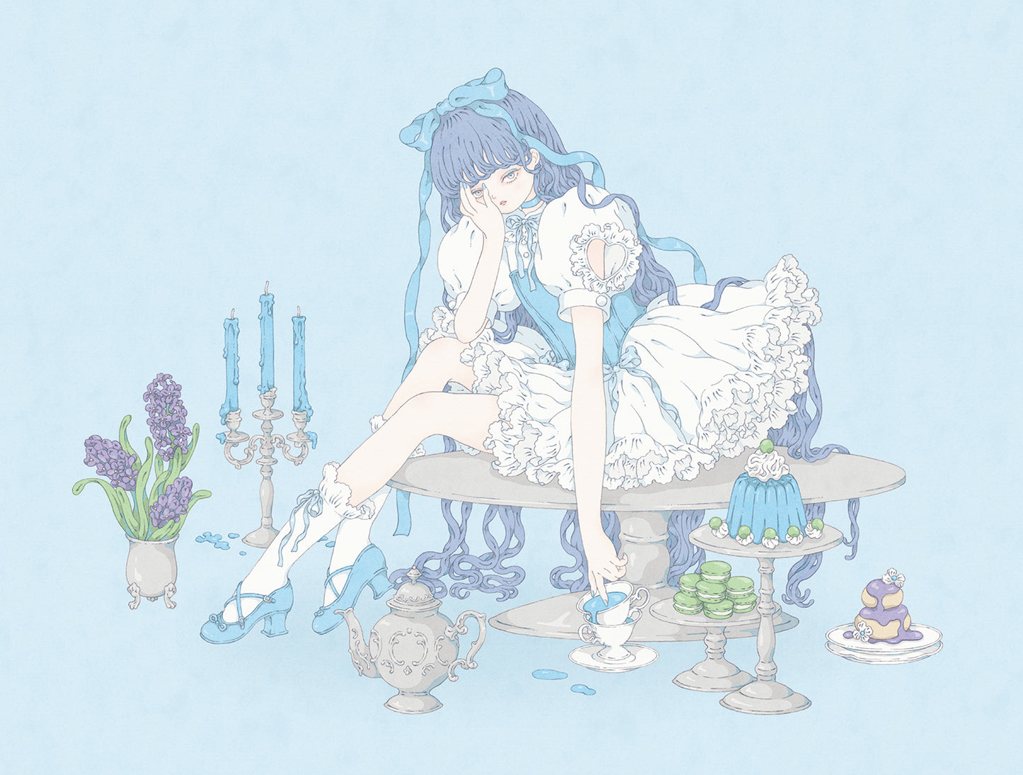 今井キラ - ブルー(額入り)プリント