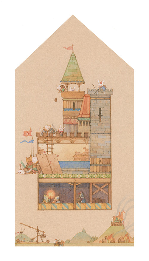 アルフレッド・リュー - 弁慶と義経の対決 プリント(限定版)