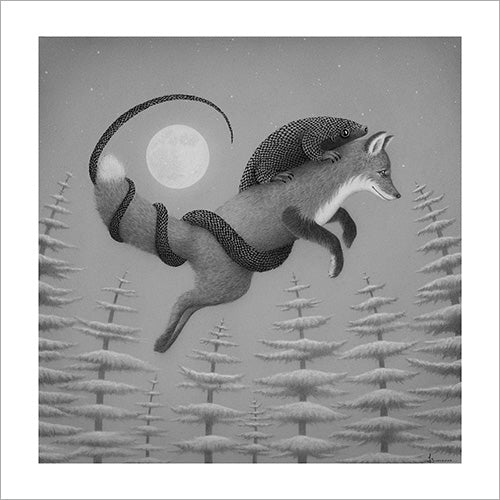 Juliet Schreckinger - Peter Pangolin and Fable the Sierra Nevada Red Fox Print