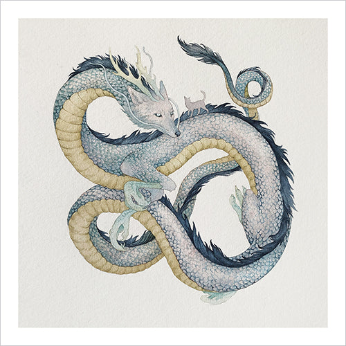 Lily Seika Jones - Dragon and Cat Print