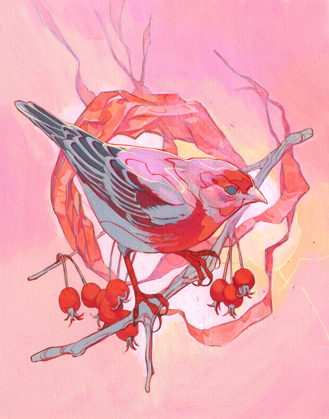 Eliza Ivanova - Ribbons and a Finch