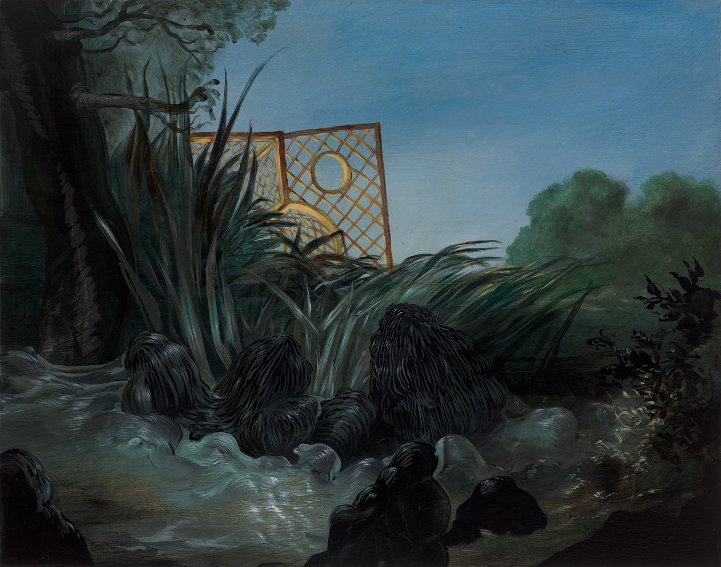 Nicole Duennebier - Marsh Study with Golden Structure