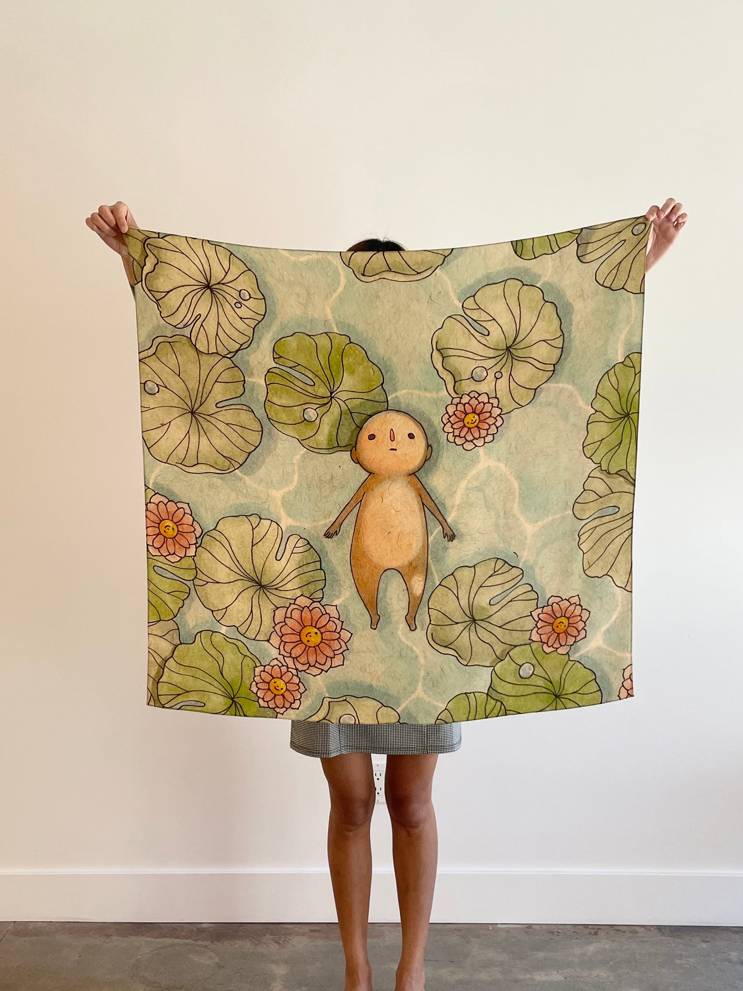 Felicia Chiao - Pool 35" Silk Scarf