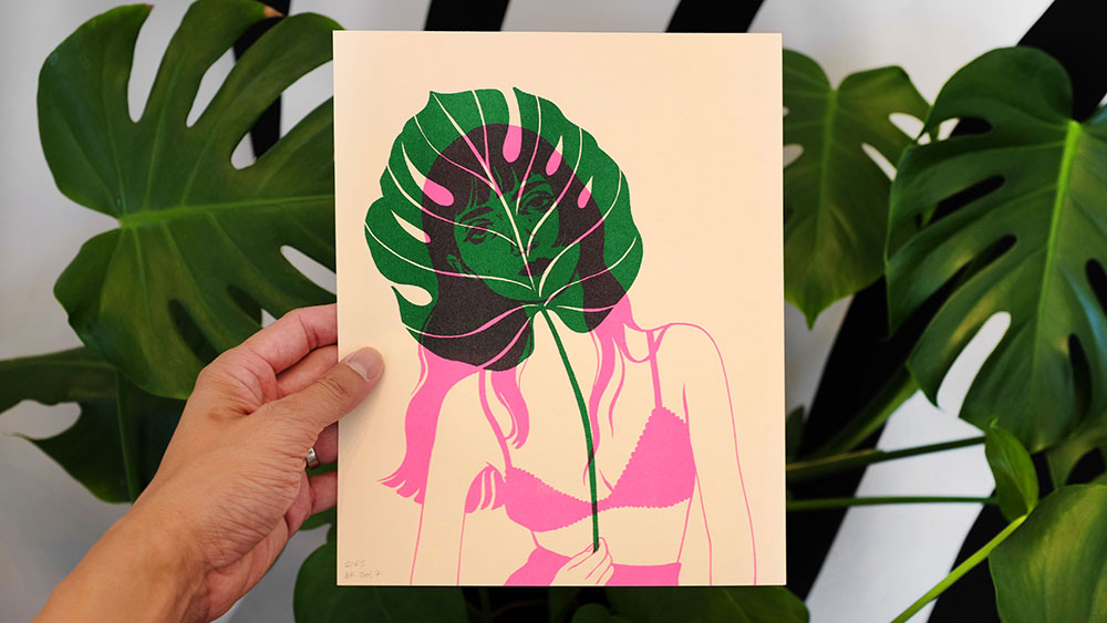 Bijou Karman - Monstera Risograph