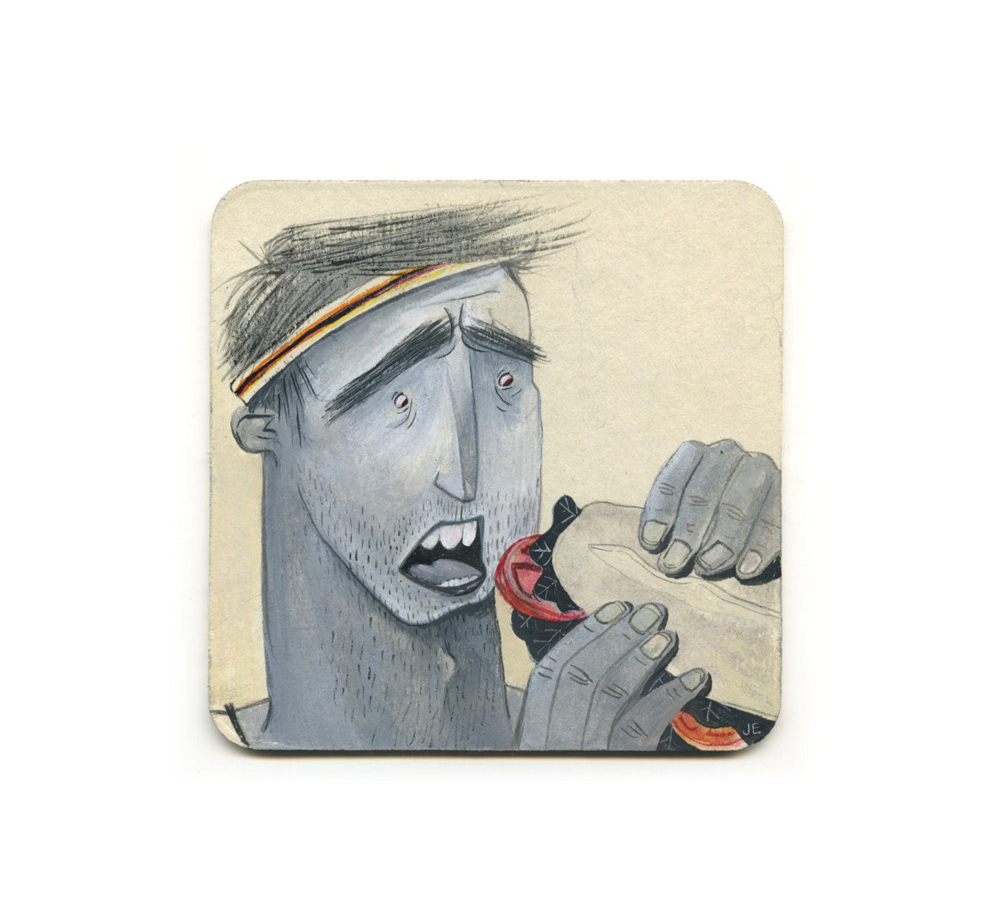 S2 Jenn Ely - Scarfing A Sandwich Coaster