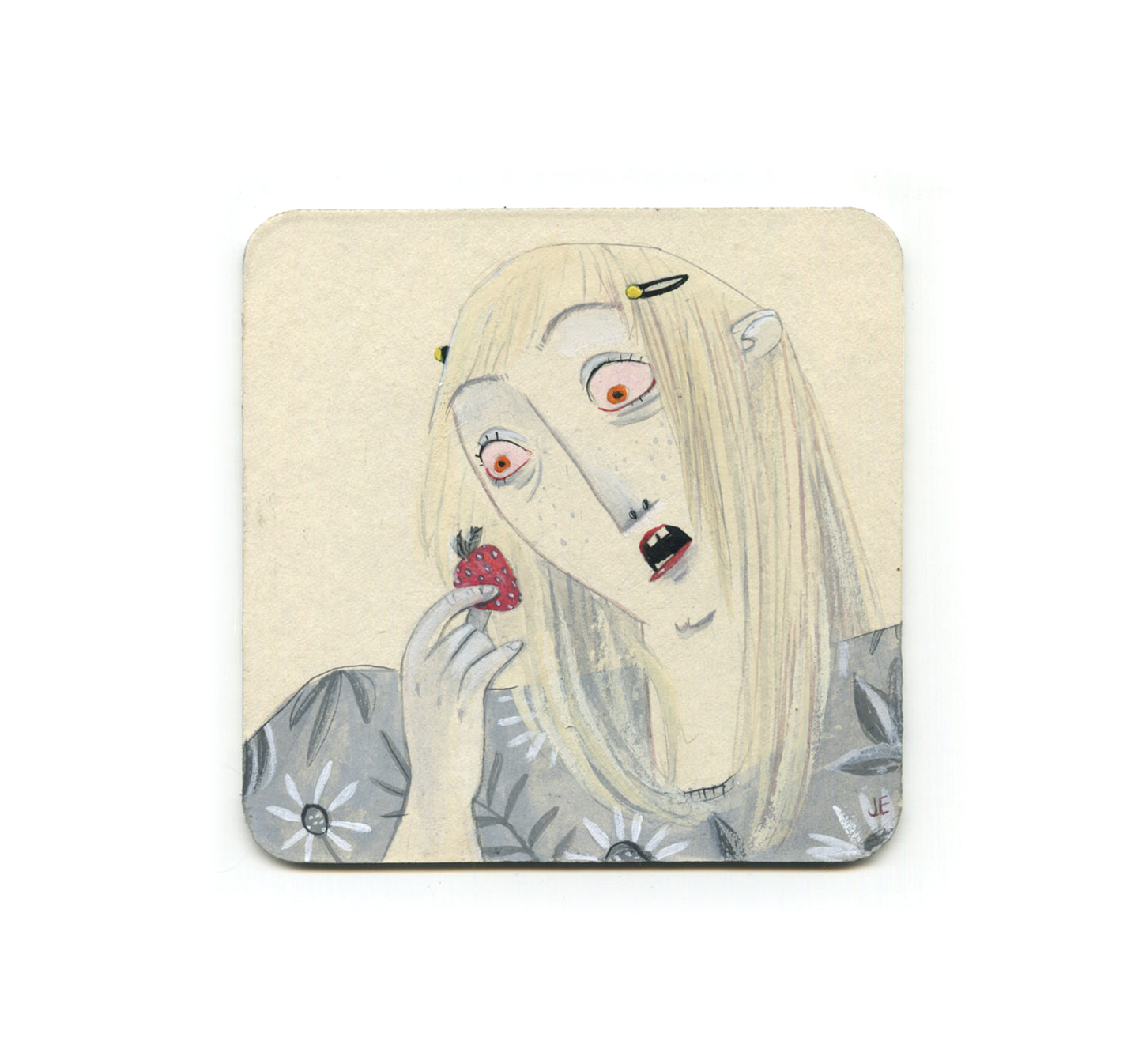 S2 Jenn Ely - Snacking On Berries Coaster