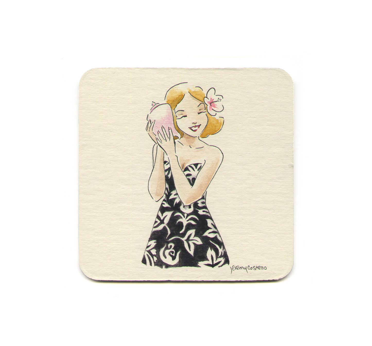 S1 Jeremy Costello - Blonde Seashell Coaster