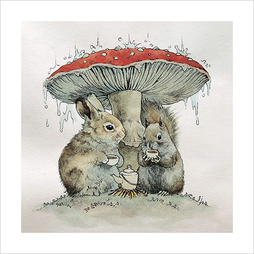 リリー・セイカ・ジョーンズ - 毒キノコの下でお茶を飲もう プリント