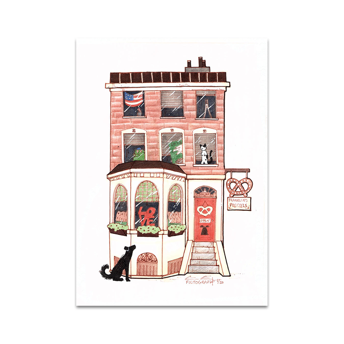 P5 Fictograph - 2 Postcard