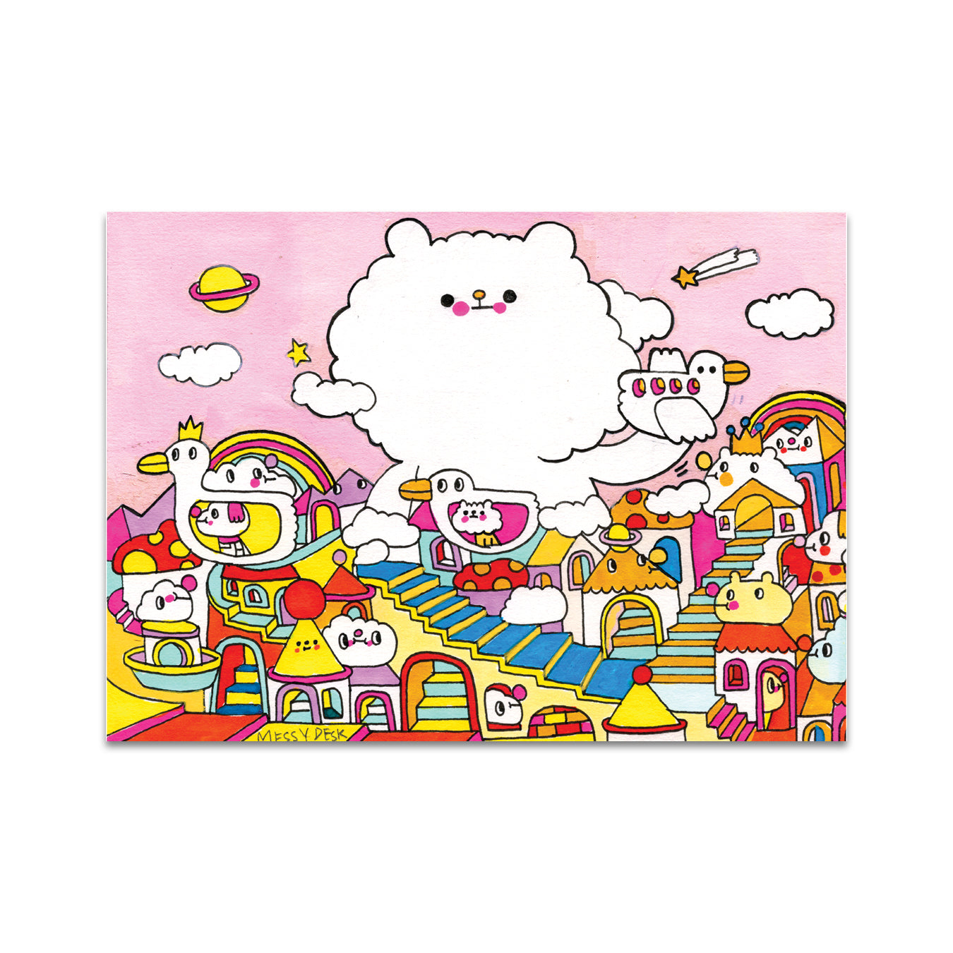 P5 Messy Desk - 2 Postcard