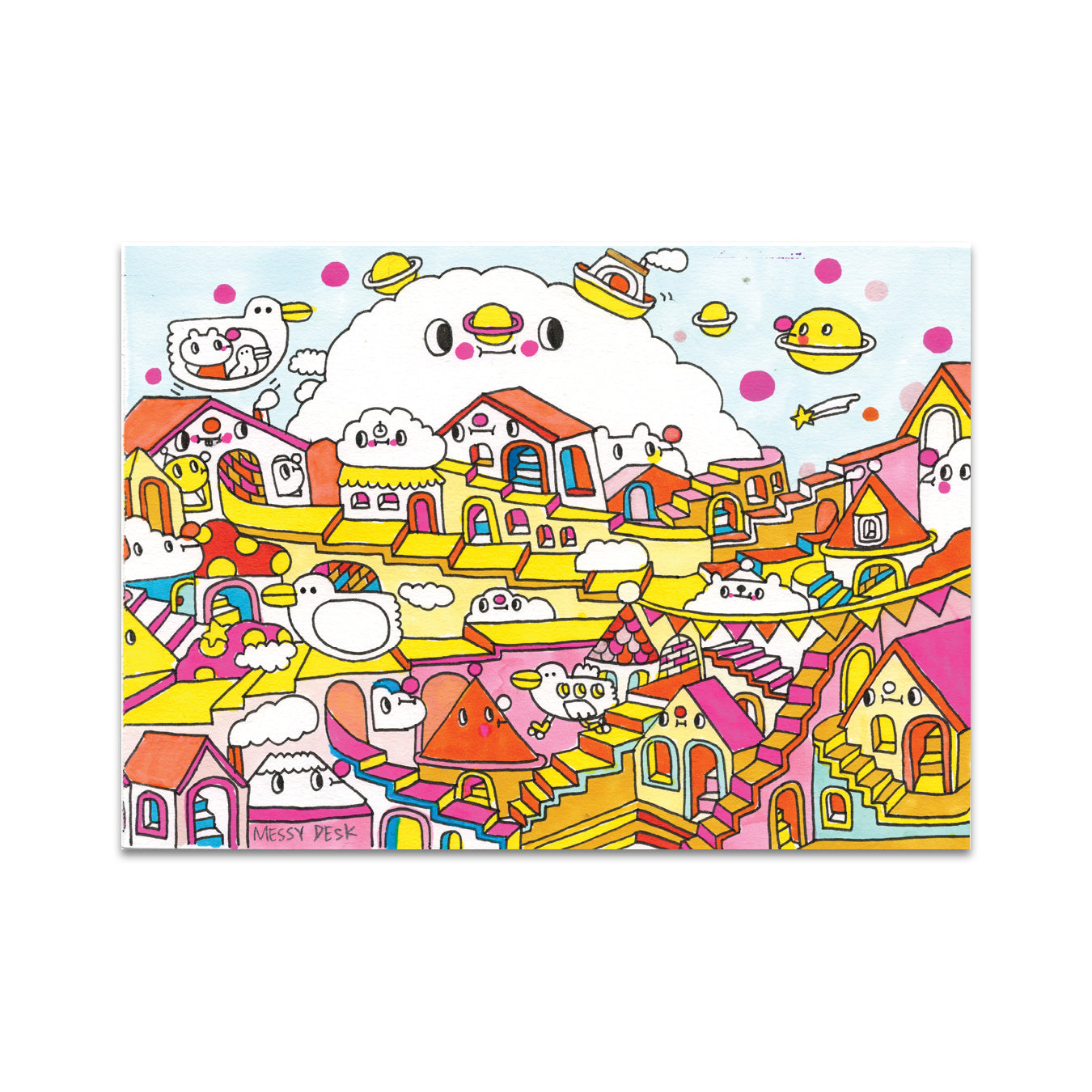 P5 Messy Desk - 1 Postcard