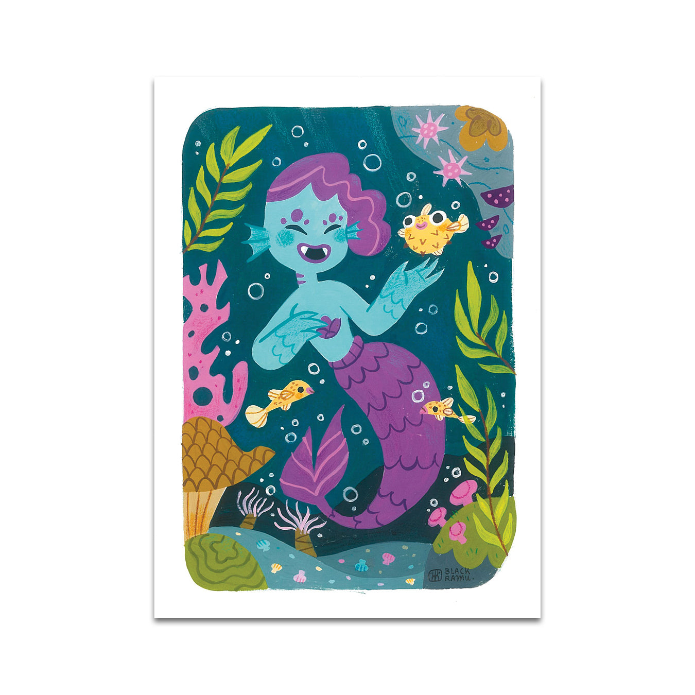 P6 Black Ramu - Postcard 1