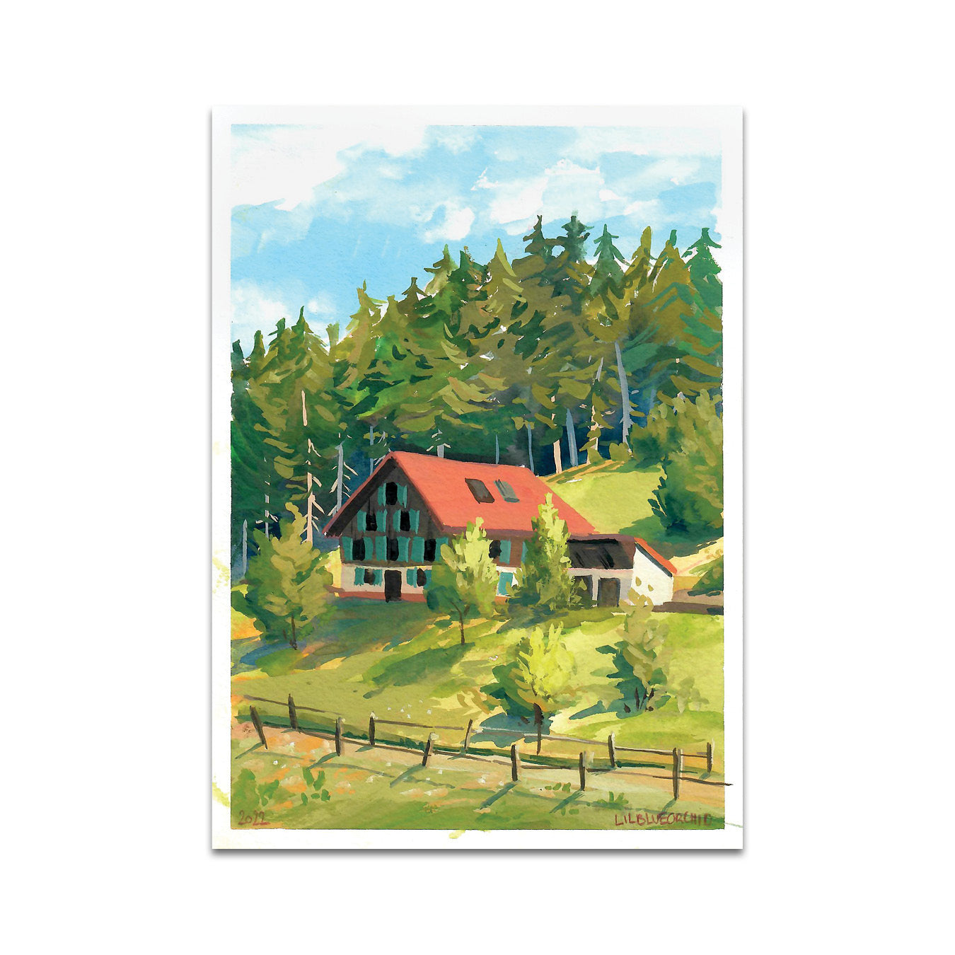 P7 - リルブルーオーキッドポストカード1