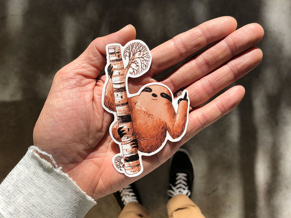 Sloth 4" Sticker
