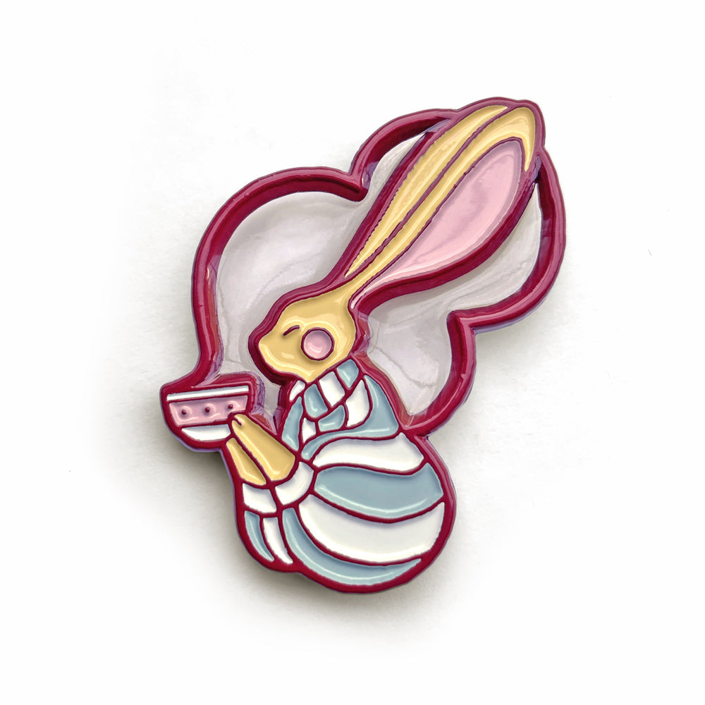 Vanessa Gillings - Caffeinated Bunny Pin
