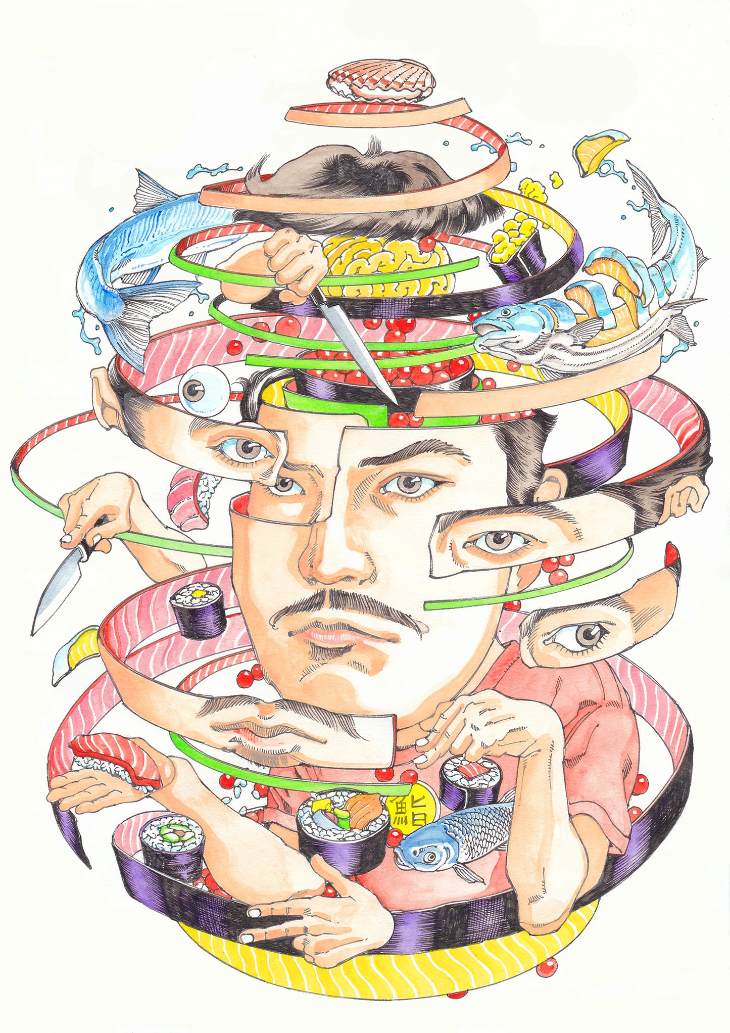 Shintaro Kago - Sushi Shop