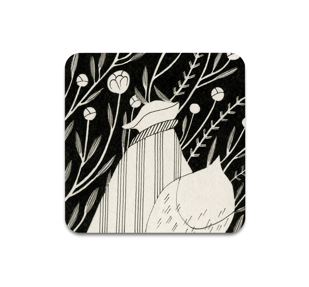 S3 ヴァネッサ ギリングス - フローラル フォックス 4 コースター