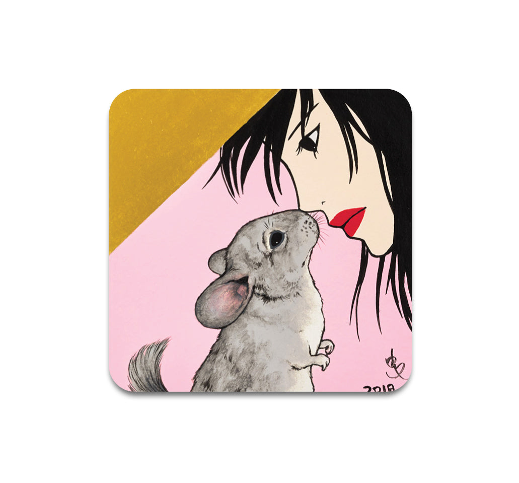 S3 Yumiko Kayukawa - Chinchilla Eskimo Kiss Coaster