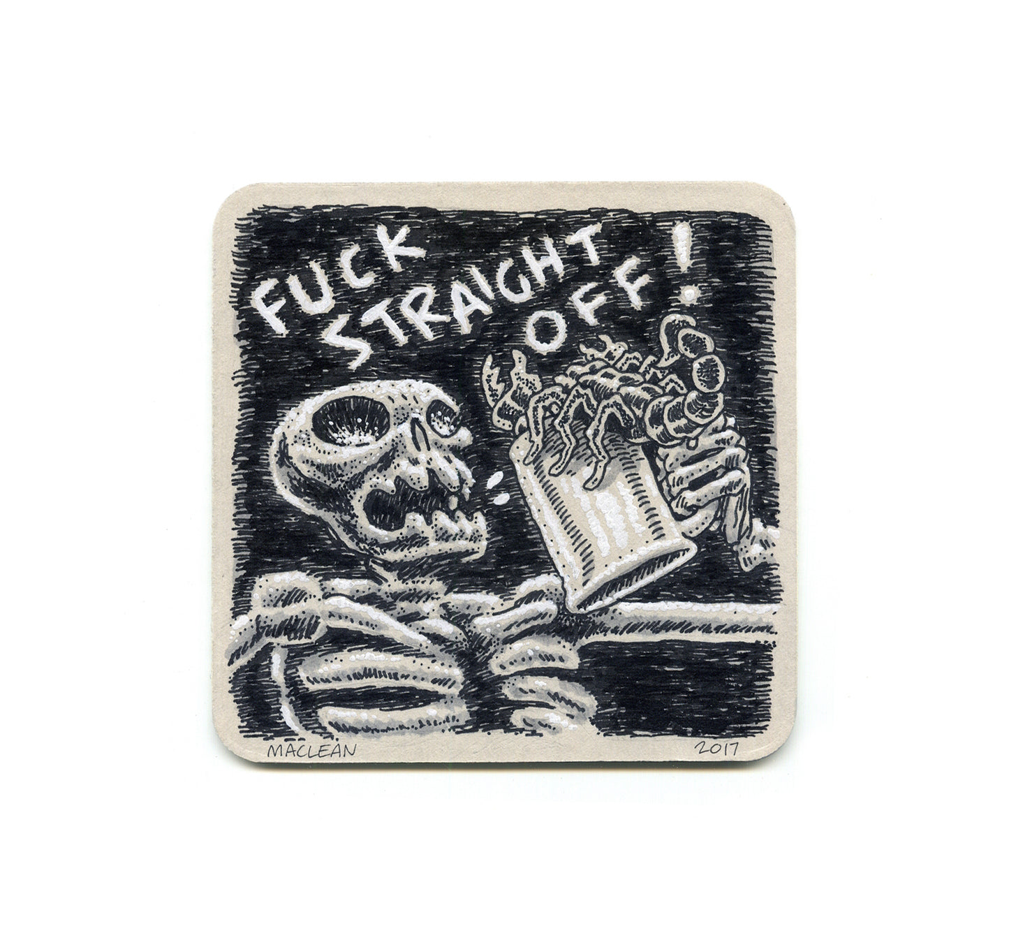 S2 Andrew MacLean - Fuck Straight Off Coaster