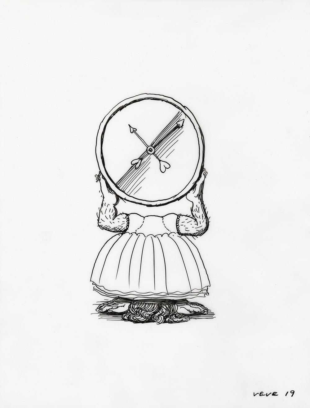 Armando Veve - Indecent Houdini Clock (Study for Cabinetarium)