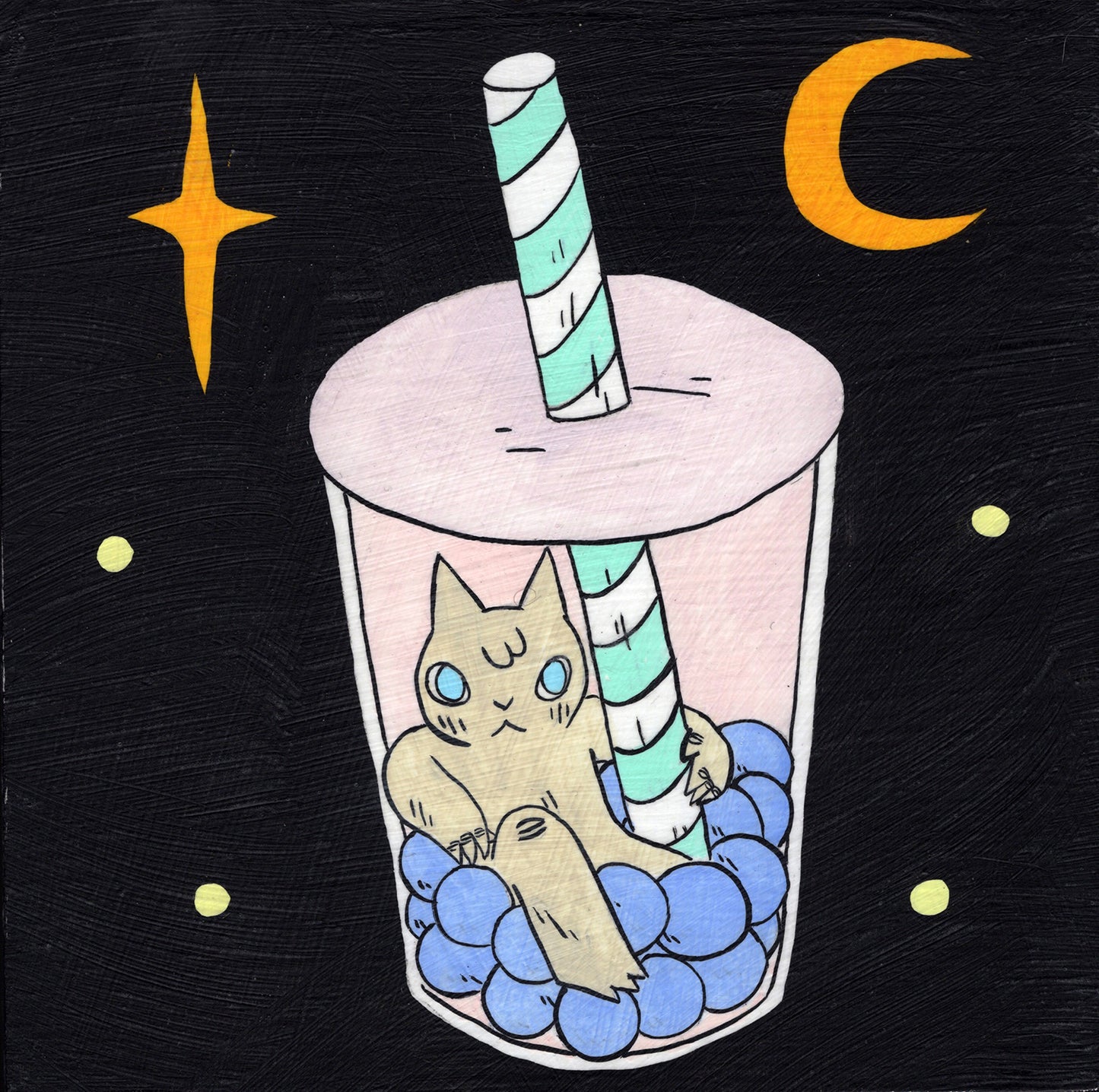 Deth P. Sun - Cat in Boba Tea