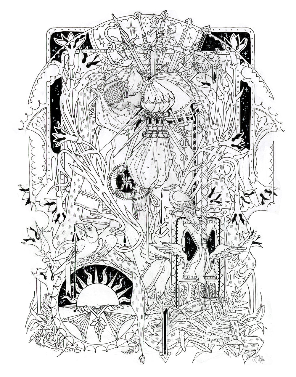 Helen Mask - 10 of Swords