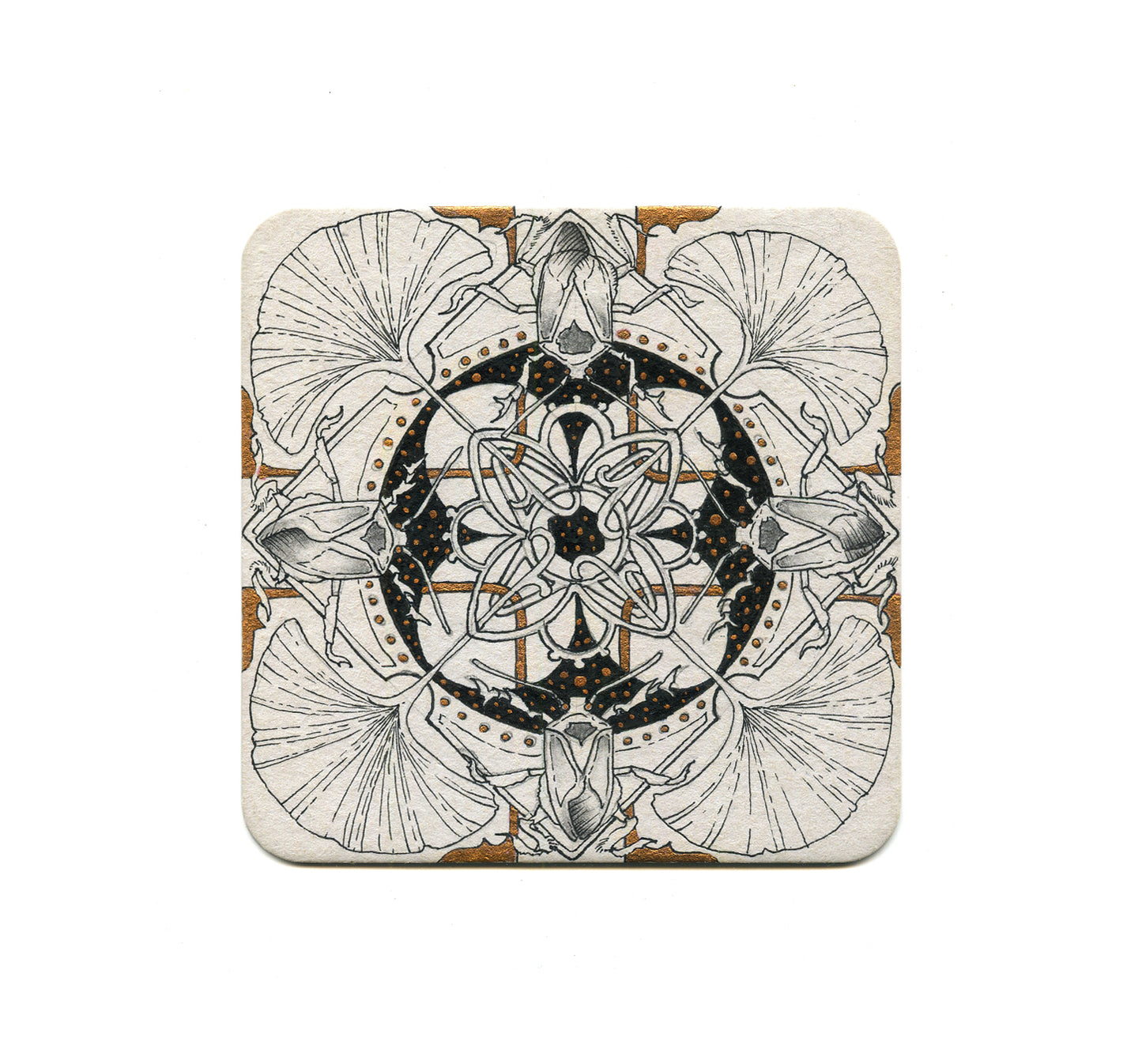 S2 Helen Mask - Midnight Ginkgo Coaster