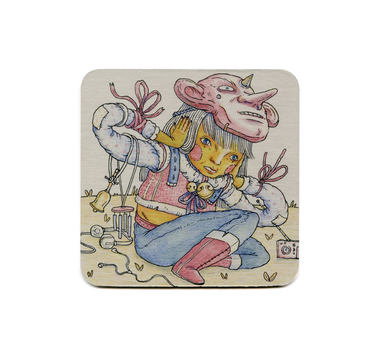 S2 Shinyeon Moon - Hear No Evil Coaster