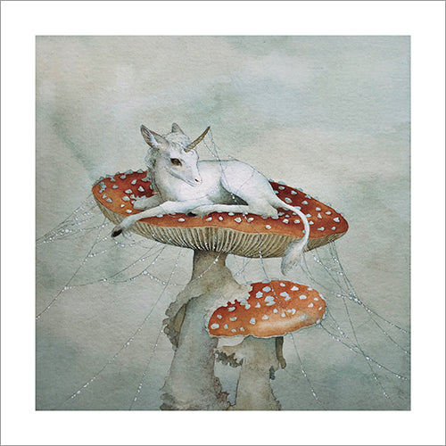 Lily Seika Jones - Waking on Toadstools Print