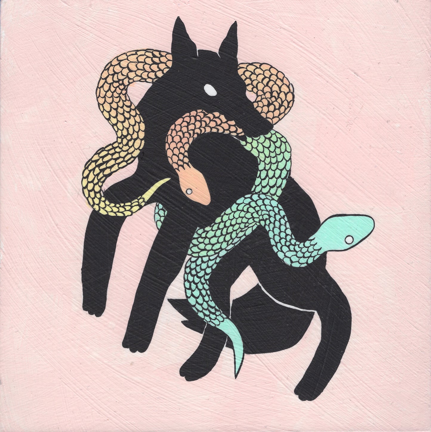 Deth P. Sun - Wolf Battling Snakes