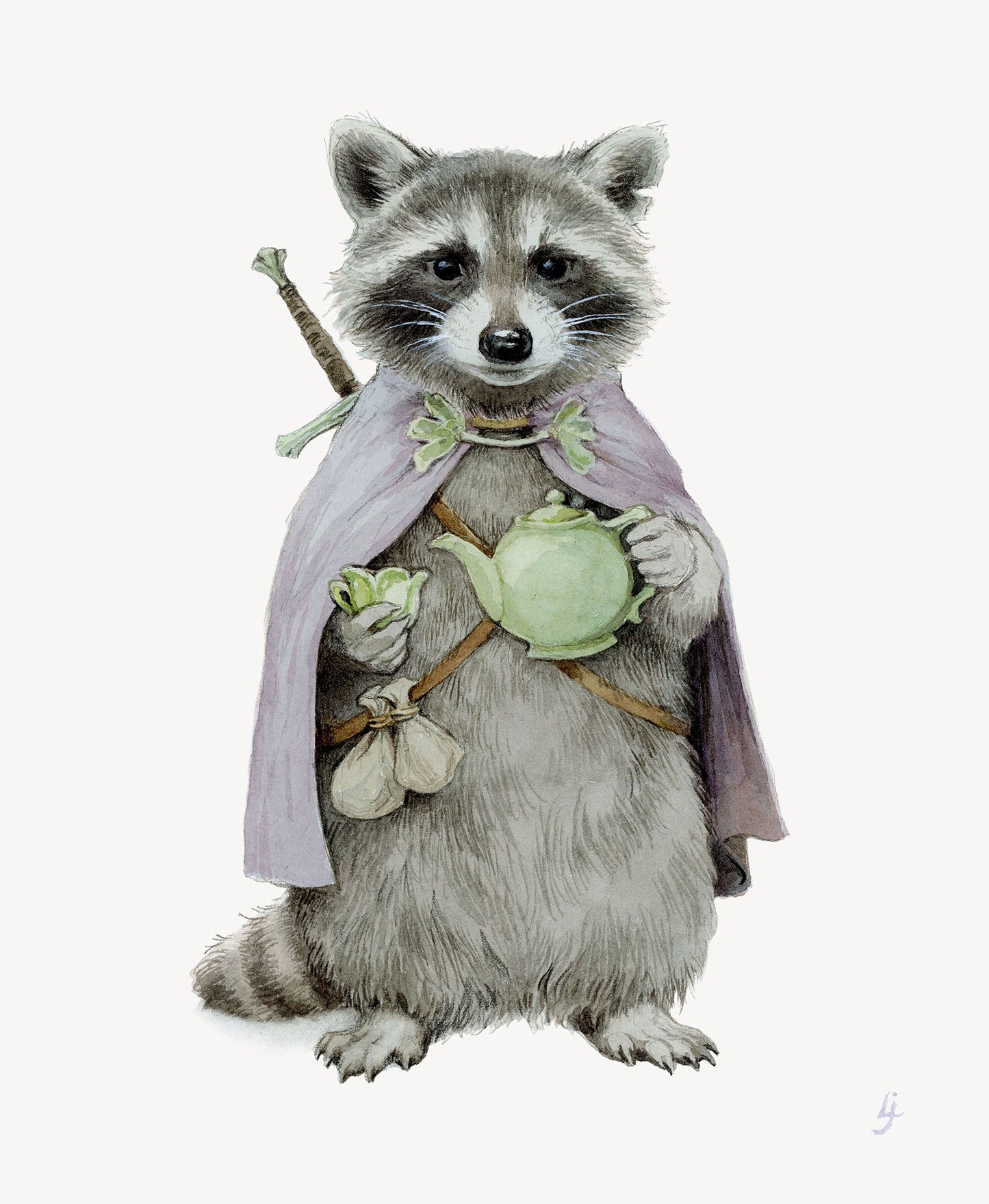 Lily Seika Jones - Teapot Raccoon