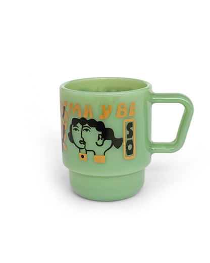 Bill Rebholz - Yes No Maybe So Milk Glass Mug