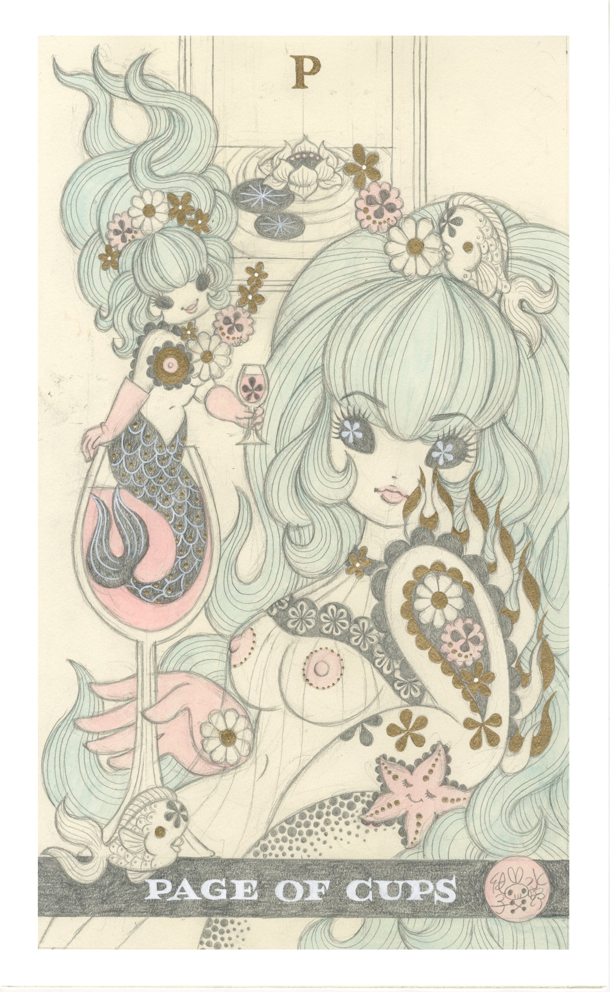 Junko Mizuno - Page Of Cups: Miss Angel Fish