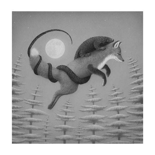 Juliet Schreckinger - Peter Pangolin and Fable the Sierra Nevada Red Fox Print