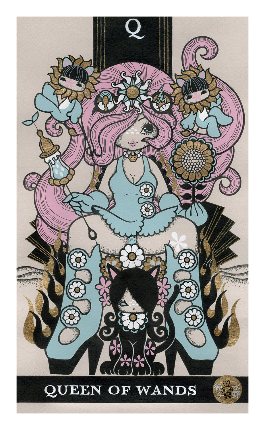 Junko Mizuno - Queen of Wands Print