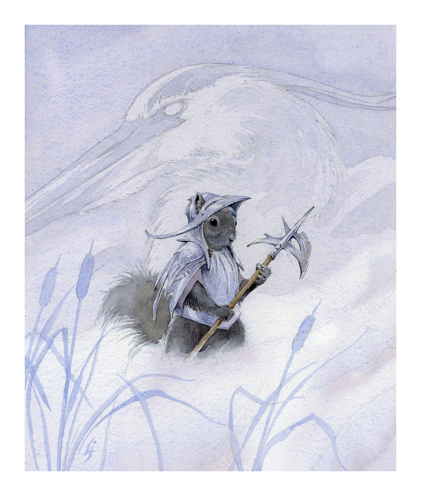 Lily Seika Jones - The Heron Knight Print