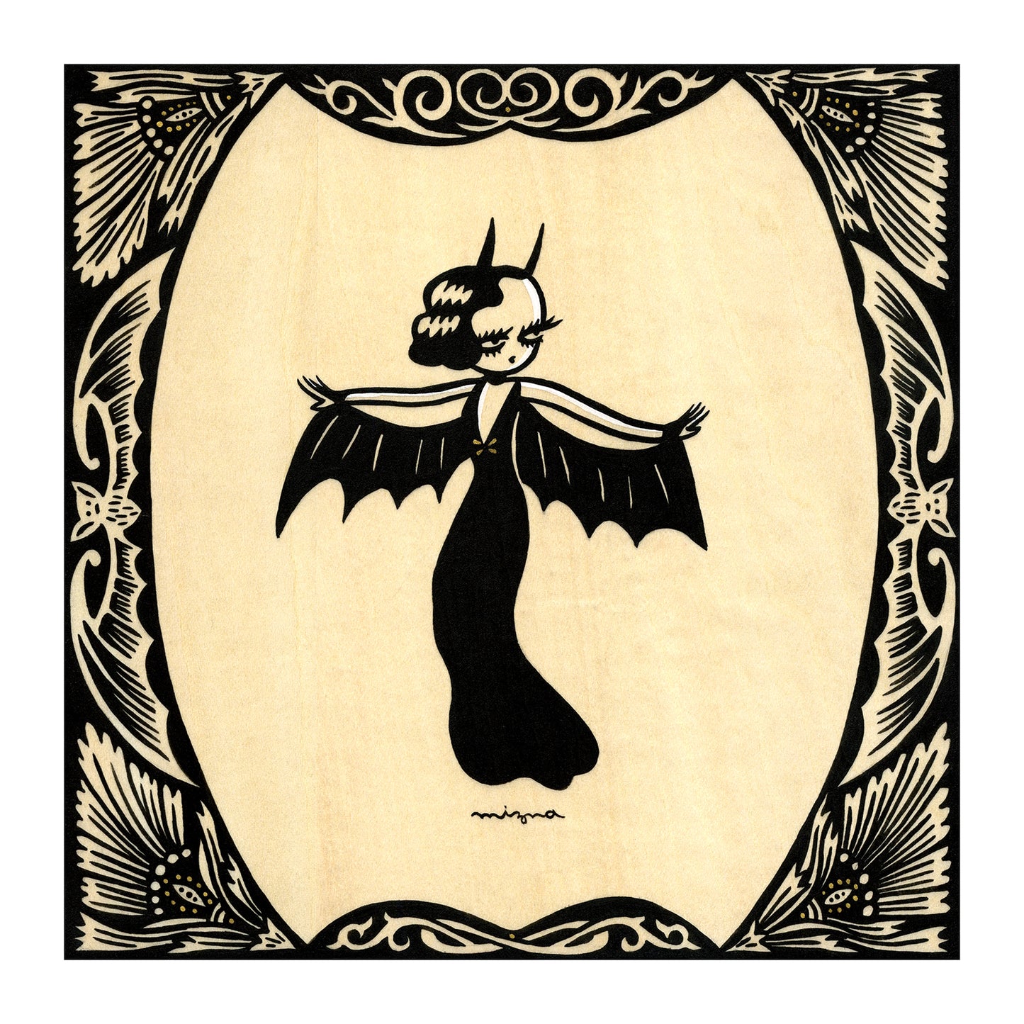 Mizna Wada - Modern Bat Lady Print