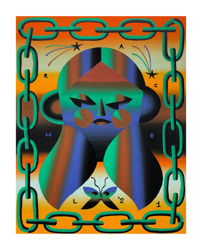 Rachel Hayden - Twilight Head with Shooting Stars Print