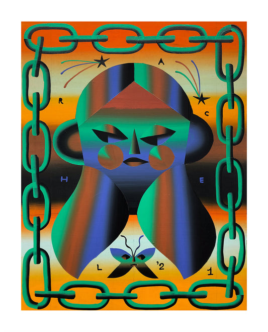 Rachel Hayden - Twilight Head with Shooting Stars Print