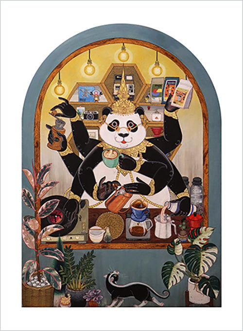 Subannakrit Krikum - God of Coffee Print