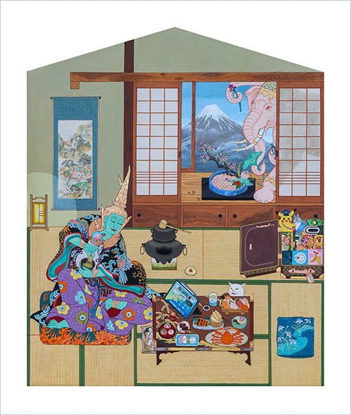 Subannakrit Krikum - Indra’s Holiday Escape to Japan Print