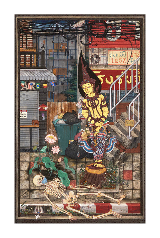 Subannakrit Krikum - Meditation Which Contemplates Corpse Print