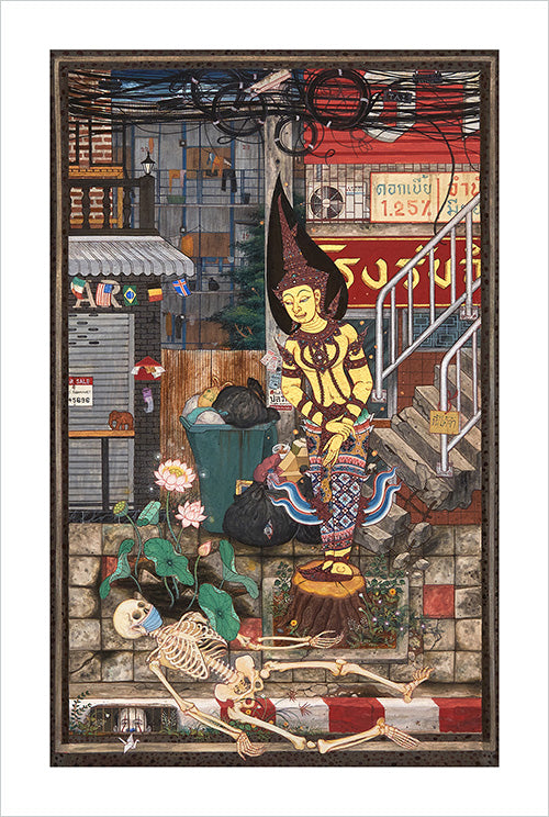 Subannakrit Krikum - Meditation Which Contemplates Corpse Print