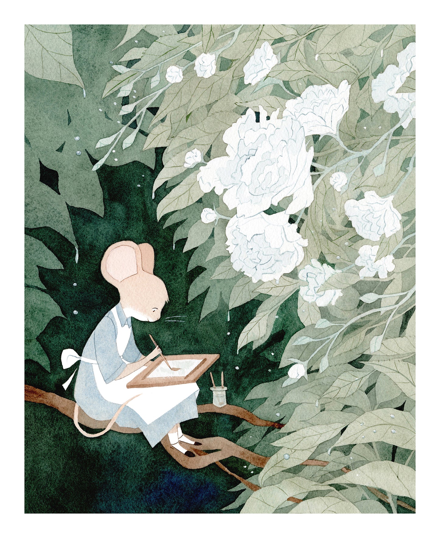 ヴァネッサ・ギリングス - 雨の日の絵画プリント