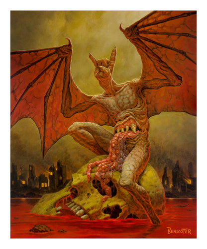 Wes Benscoter - Horns Up in Hell Print