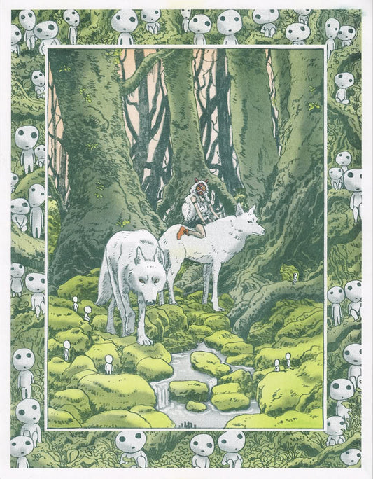 Matt Emmons - Princess Mononoke San Risograph