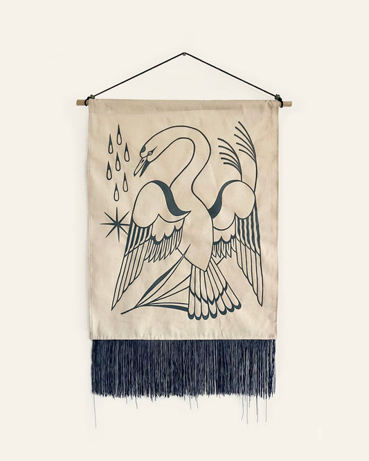 Stevie Shao -  Swan with Star grain as Rain Starts to Fall