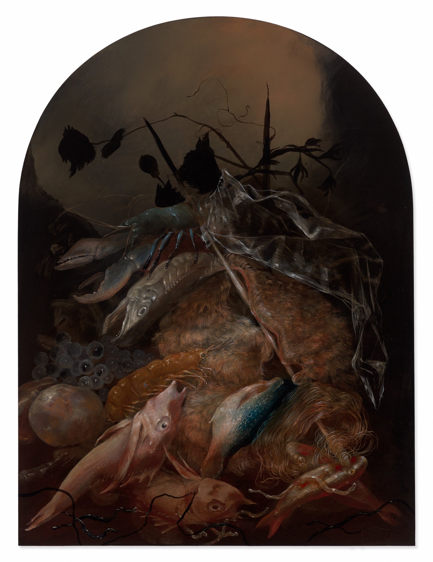 Nicole Duennebier - Alcove Diptych with Scintillating Fish 1