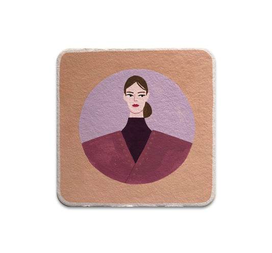 S3 Ayumi Takahashi - Purple Beige Coaster